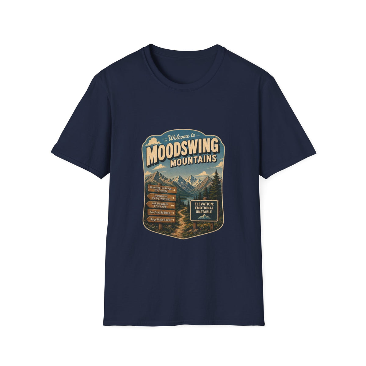 Mood Swing Mountains Post Card T-Shirt