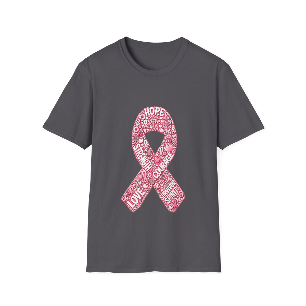 Hope Strength Courage Breast Cancer T-Shirt