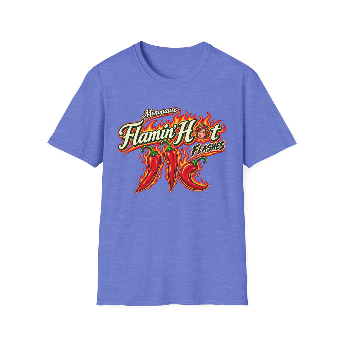 Menopause Flamin’ Hot Flashes Deluxe T-Shirt