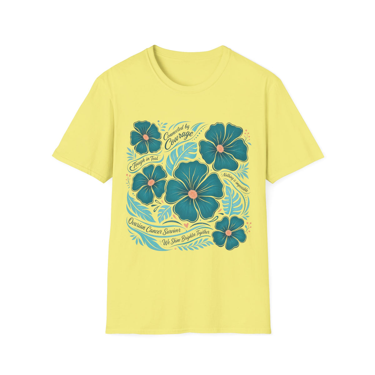 Ovarian Cancer Survivor Floral T-Shirt