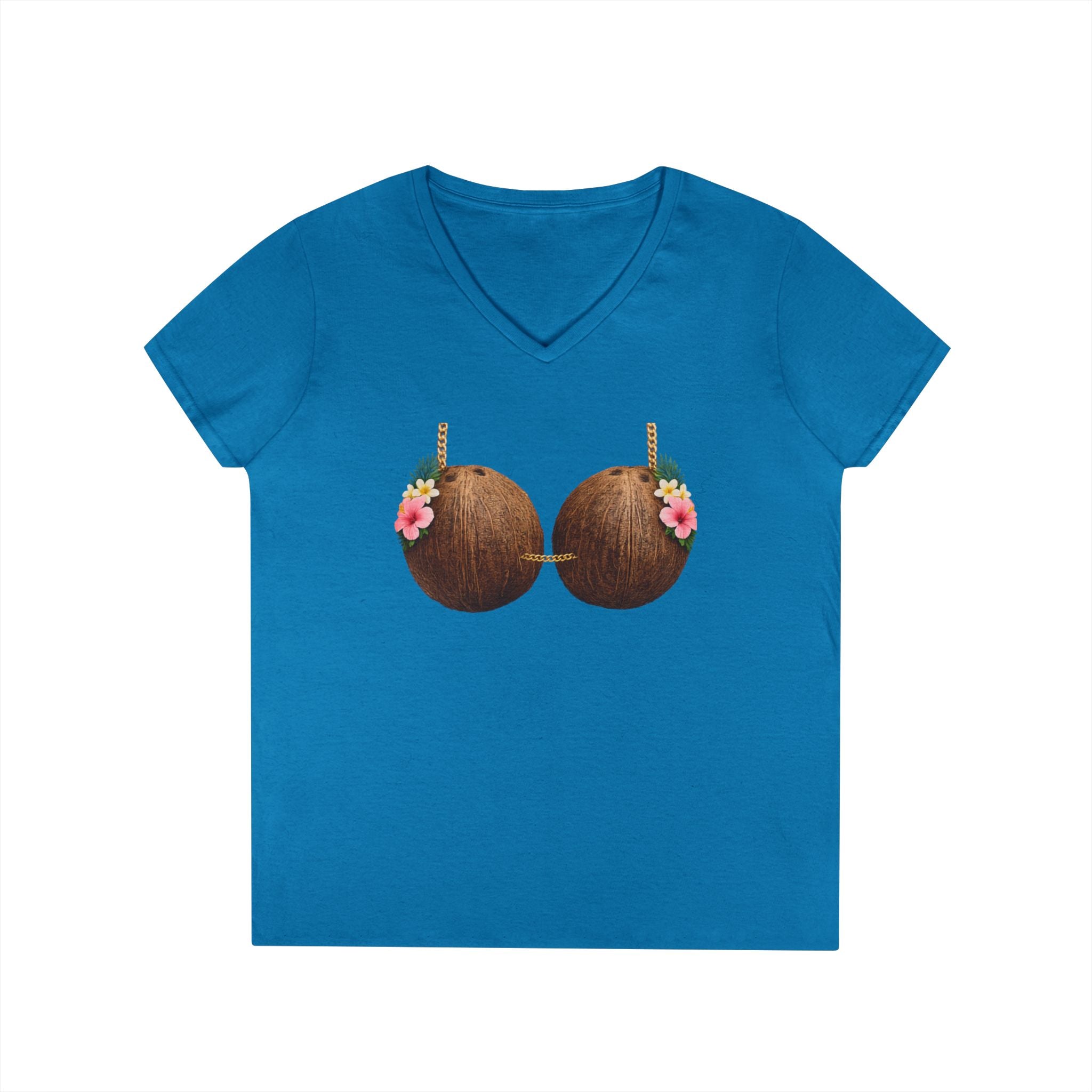Coconut Bra Luau Shirt, Funny Hawaiian Party Bling T-Shirt, Tropical Office Party Tee, Coconut Bikini Costume, Summer Vacation Humor Gift