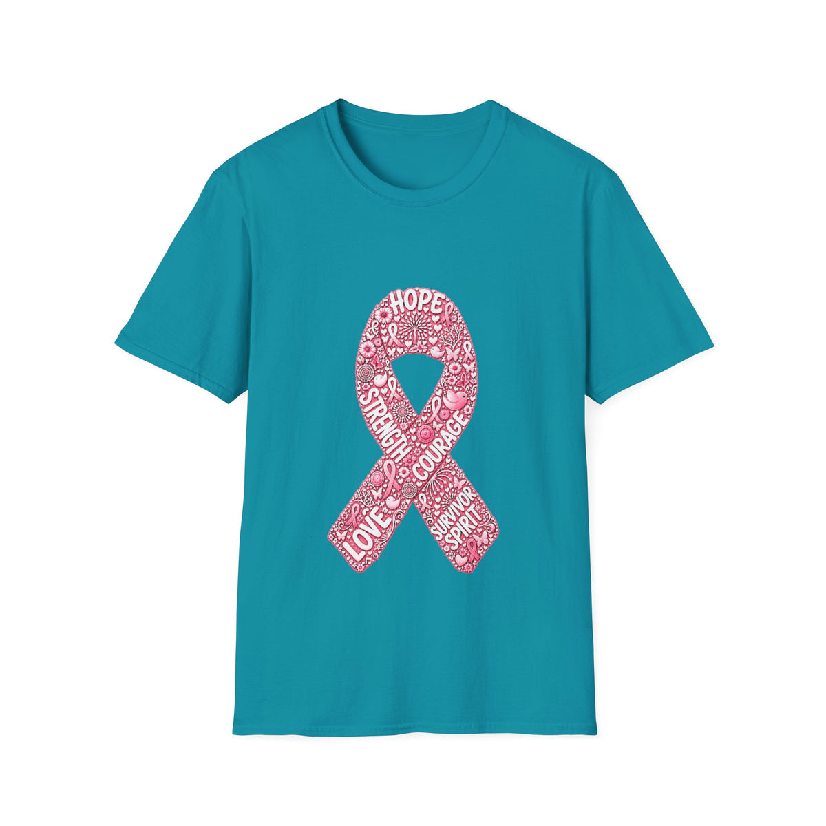 Hope Strength Courage Breast Cancer T-Shirt