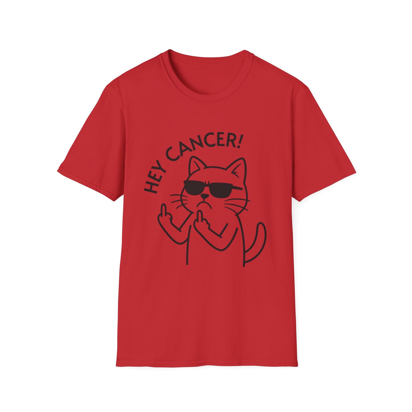 Hey Cancer Funny Cat T-Shirt