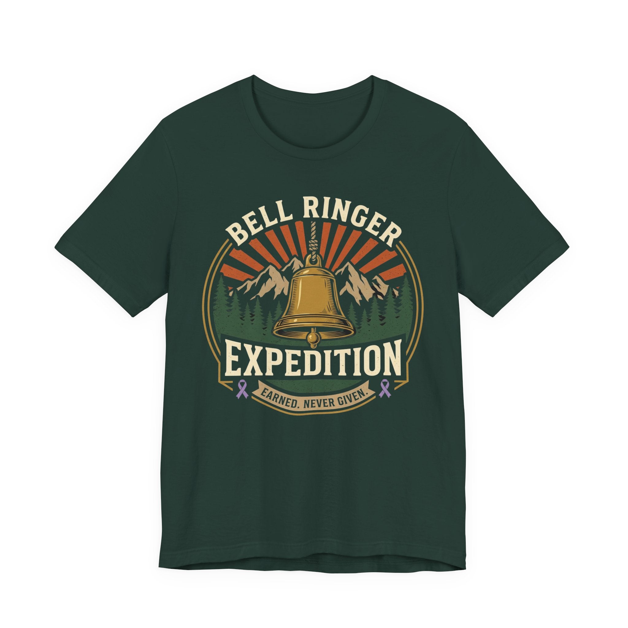 Bell Ringer Expedition Shirt, One Hell of a Climb Cancer Survivor Tee, End of Treatment Gift, Chemo Celebration, Shirt 2 Sided print