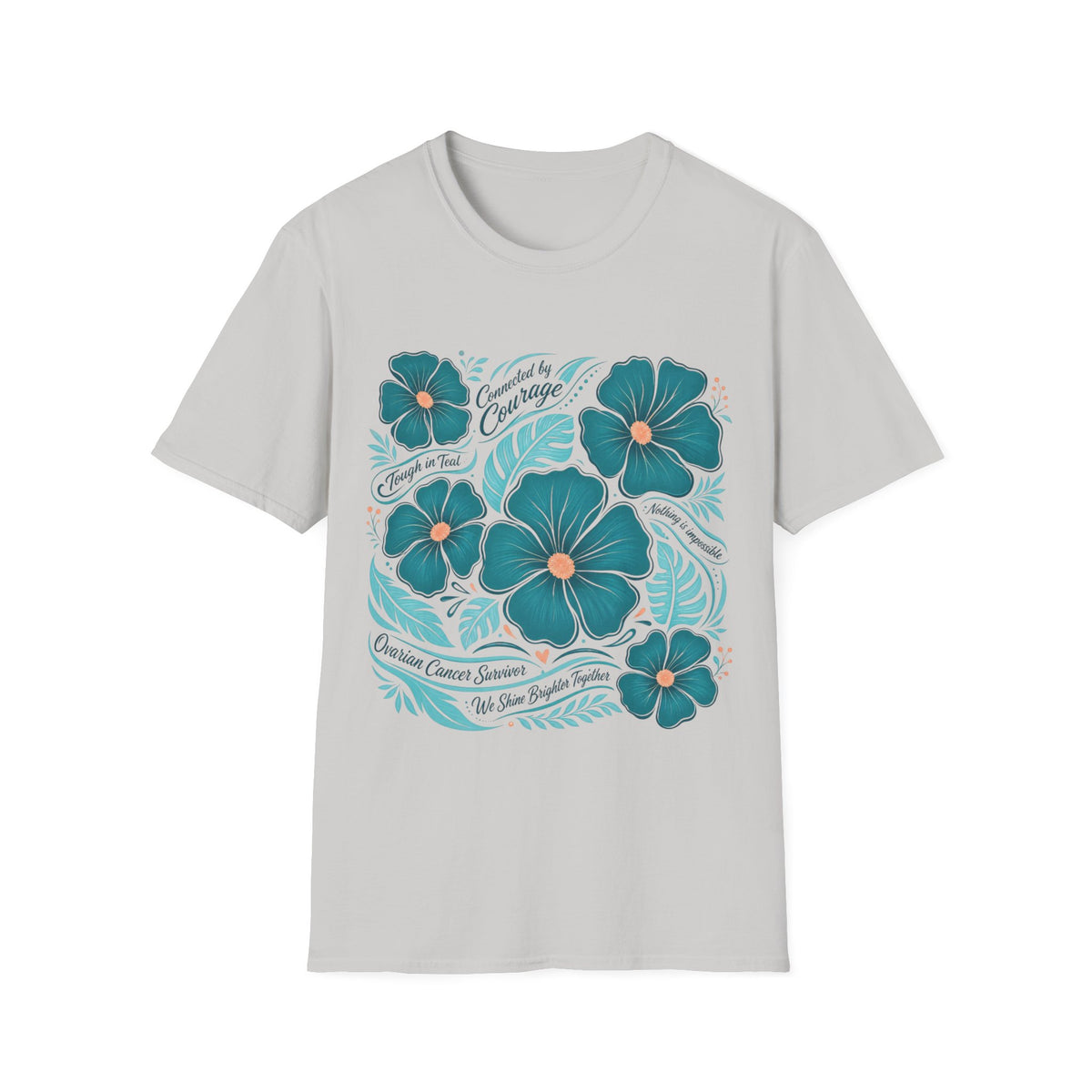 Ovarian Cancer Survivor Floral T-Shirt