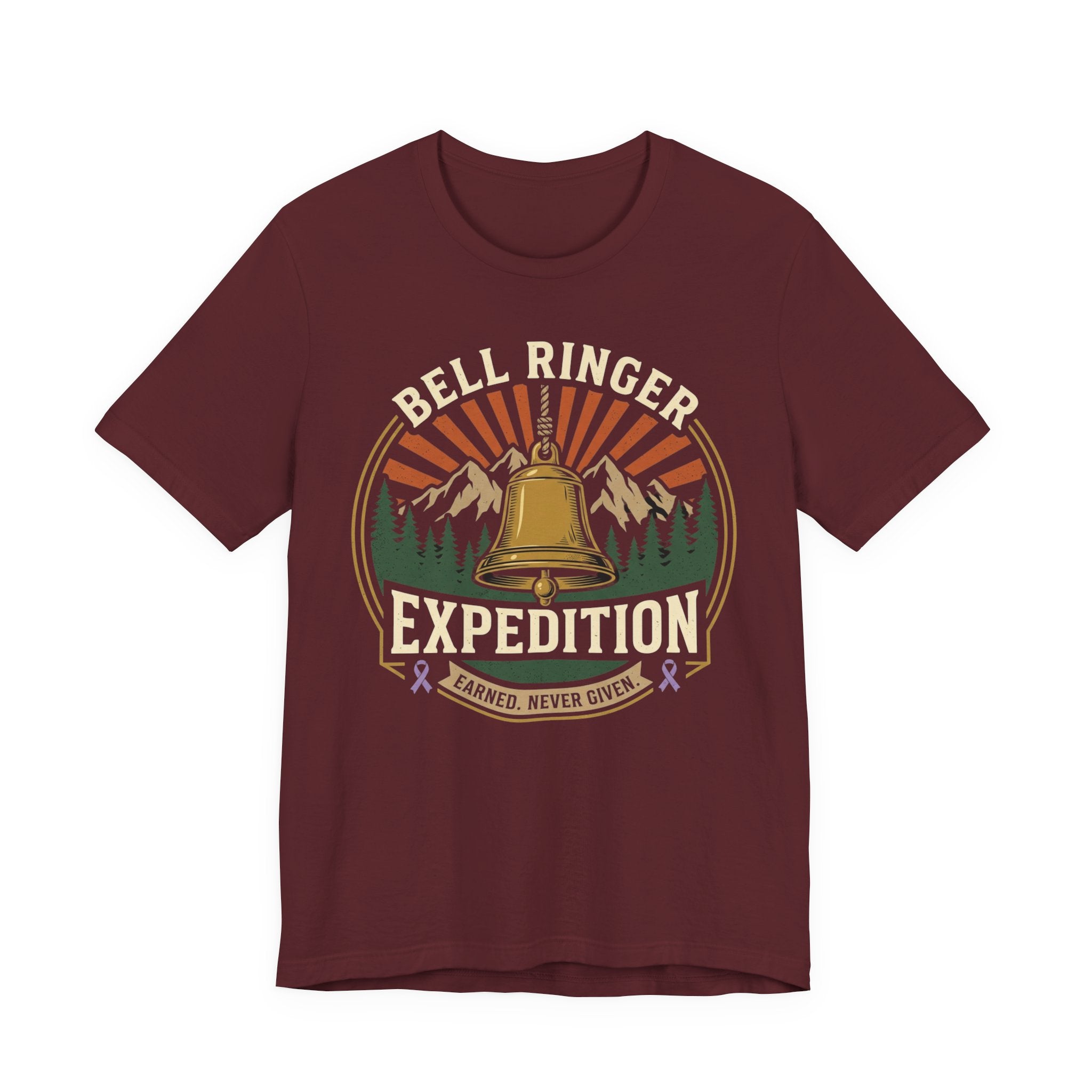 Bell Ringer Expedition Shirt, One Hell of a Climb Cancer Survivor Tee, End of Treatment Gift, Chemo Celebration, Shirt 2 Sided print
