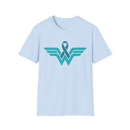 Teal Warrior Superhero T-Shirt | Ovarian Cancer Awareness