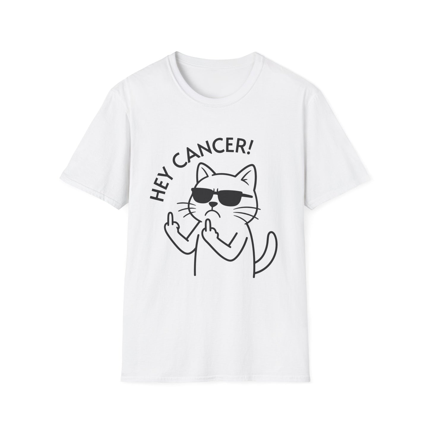 Hey Cancer Funny Cat T-Shirt