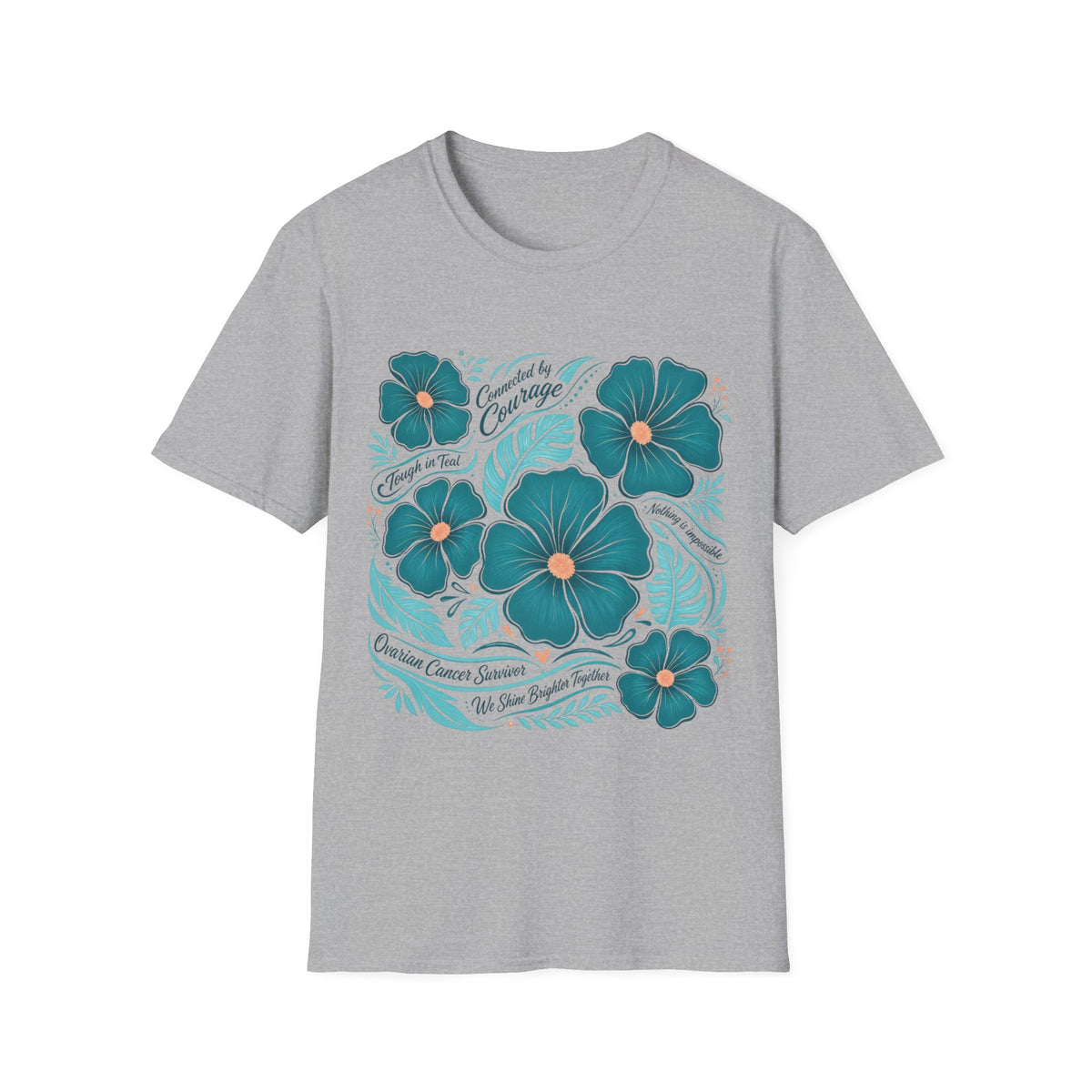 Ovarian Cancer Survivor Floral T-Shirt