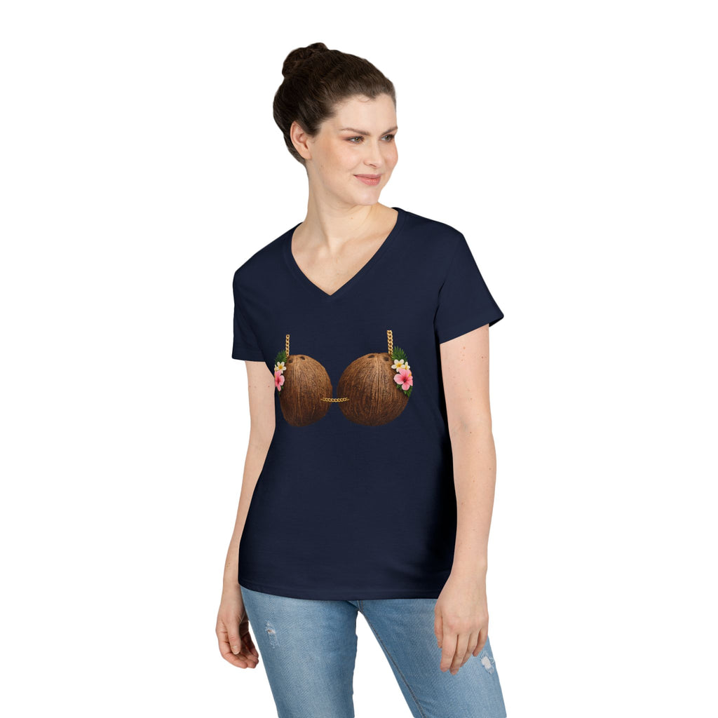 Coconut Bra Luau Shirt, Funny Hawaiian Party Bling T-Shirt, Tropical Office Party Tee, Coconut Bikini Costume, Summer Vacation Humor Gift