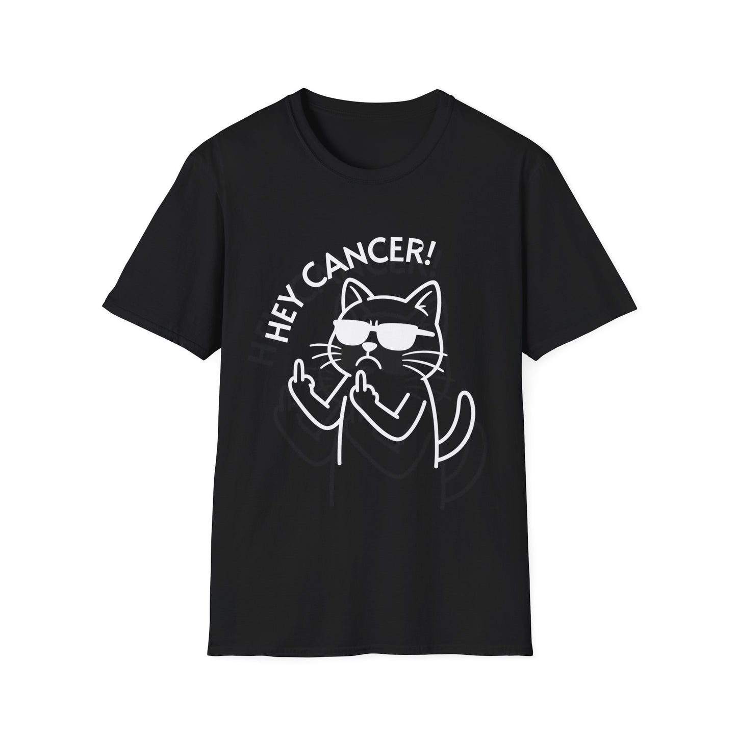 Hey Cancer Funny Cat T-Shirt