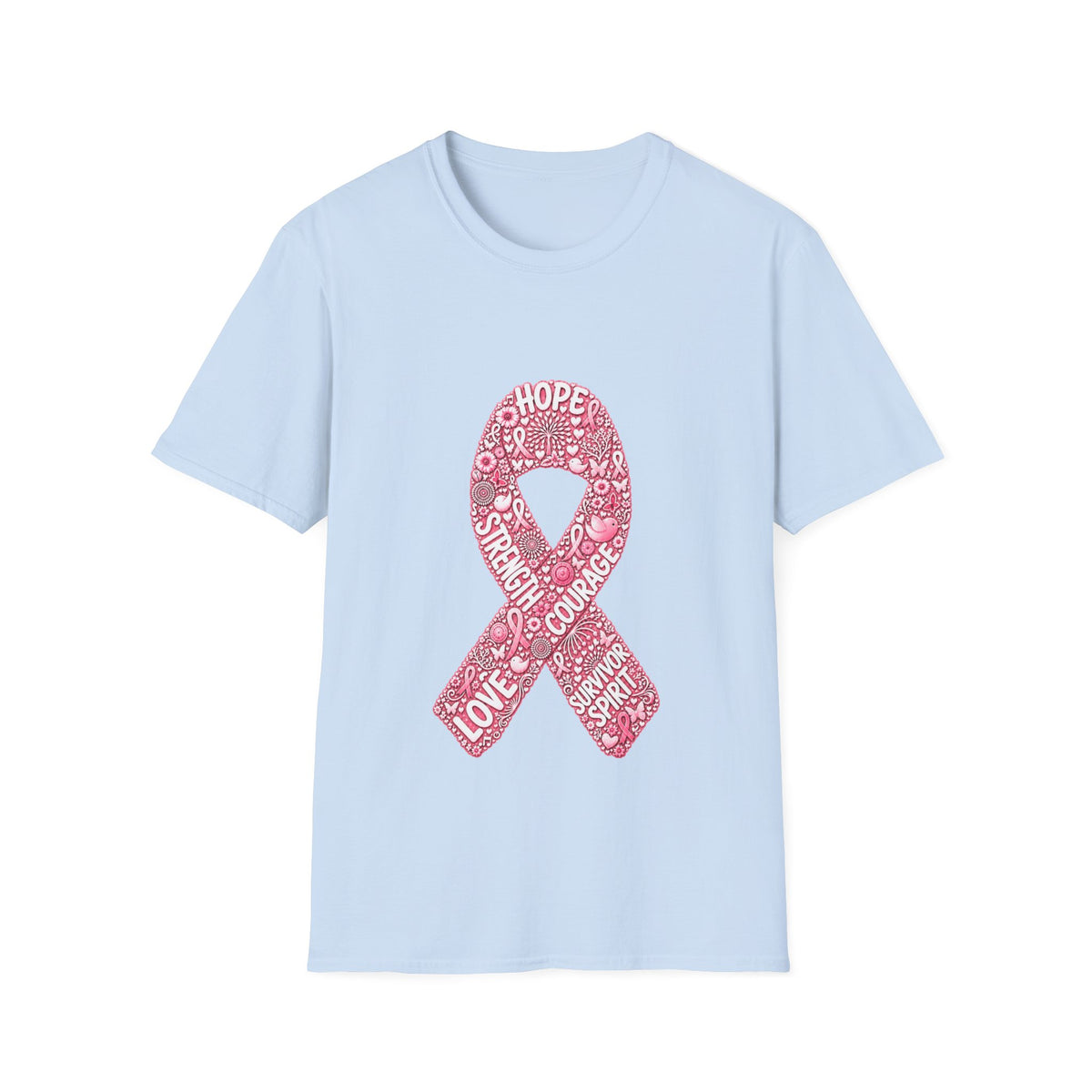 Hope Strength Courage Breast Cancer T-Shirt