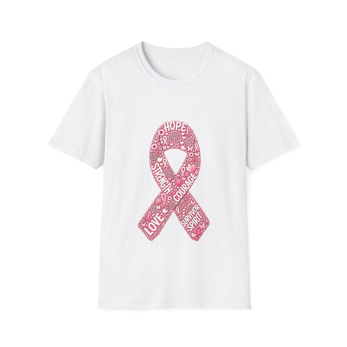 Hope Strength Courage Breast Cancer T-Shirt