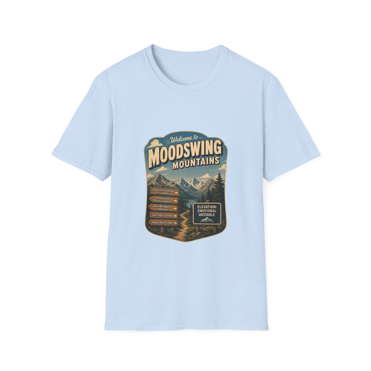 Mood Swing Mountains Post Card T-Shirt