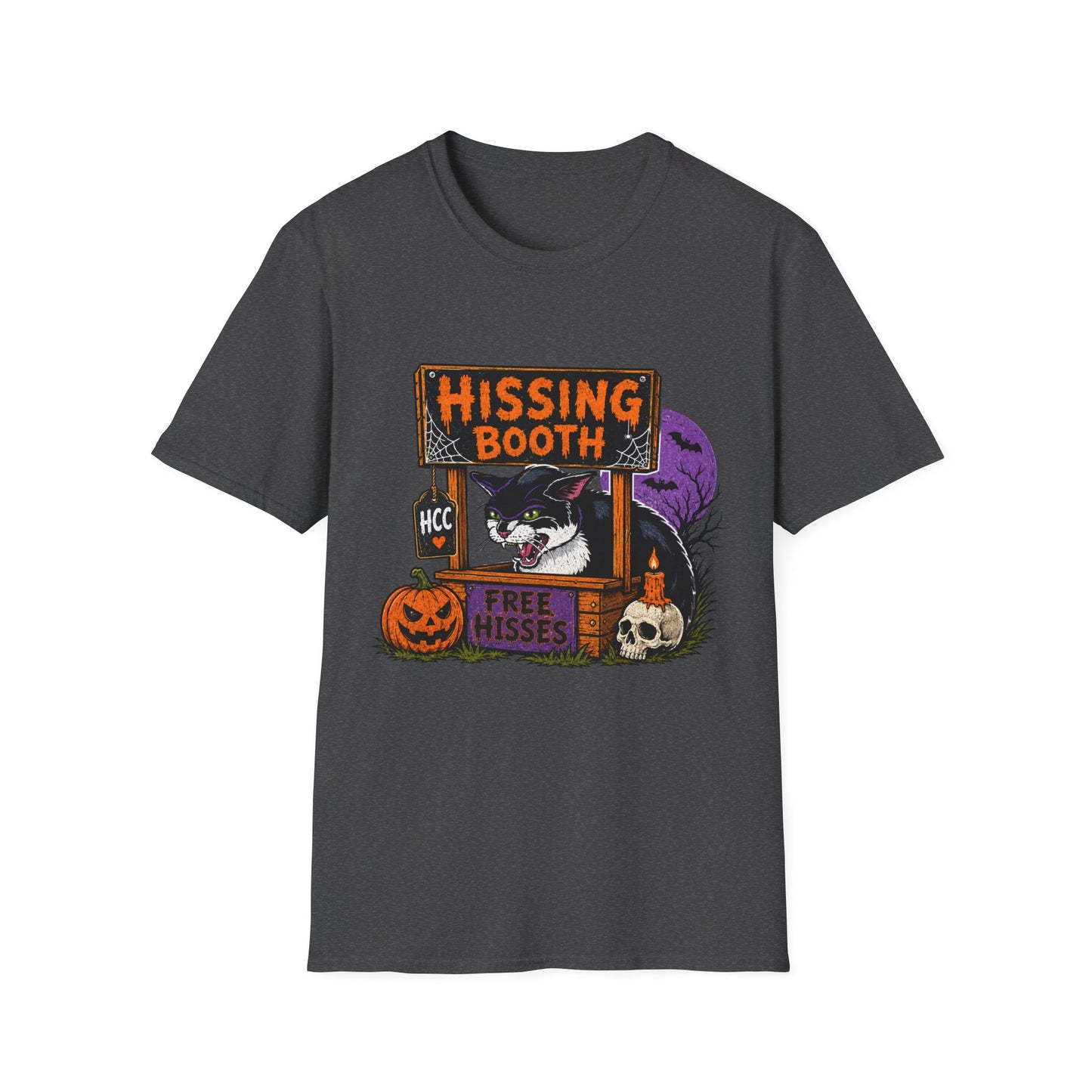 Hissing Booth Halloween Shirt – 90s Vintage Black Cat Graphic Tee,