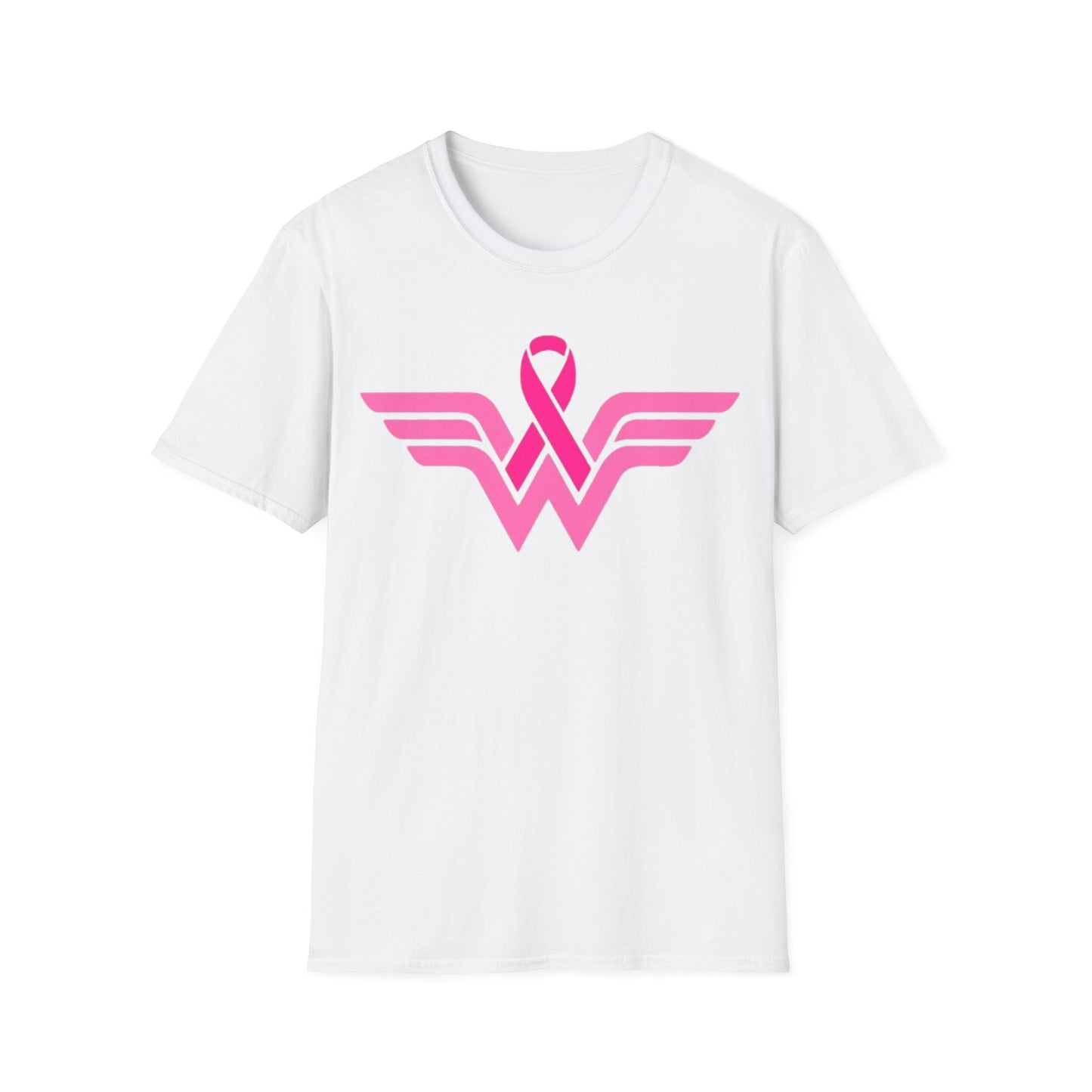 Superhero-Inspired Pink Ribbon Breast  Cancer T-Shirt