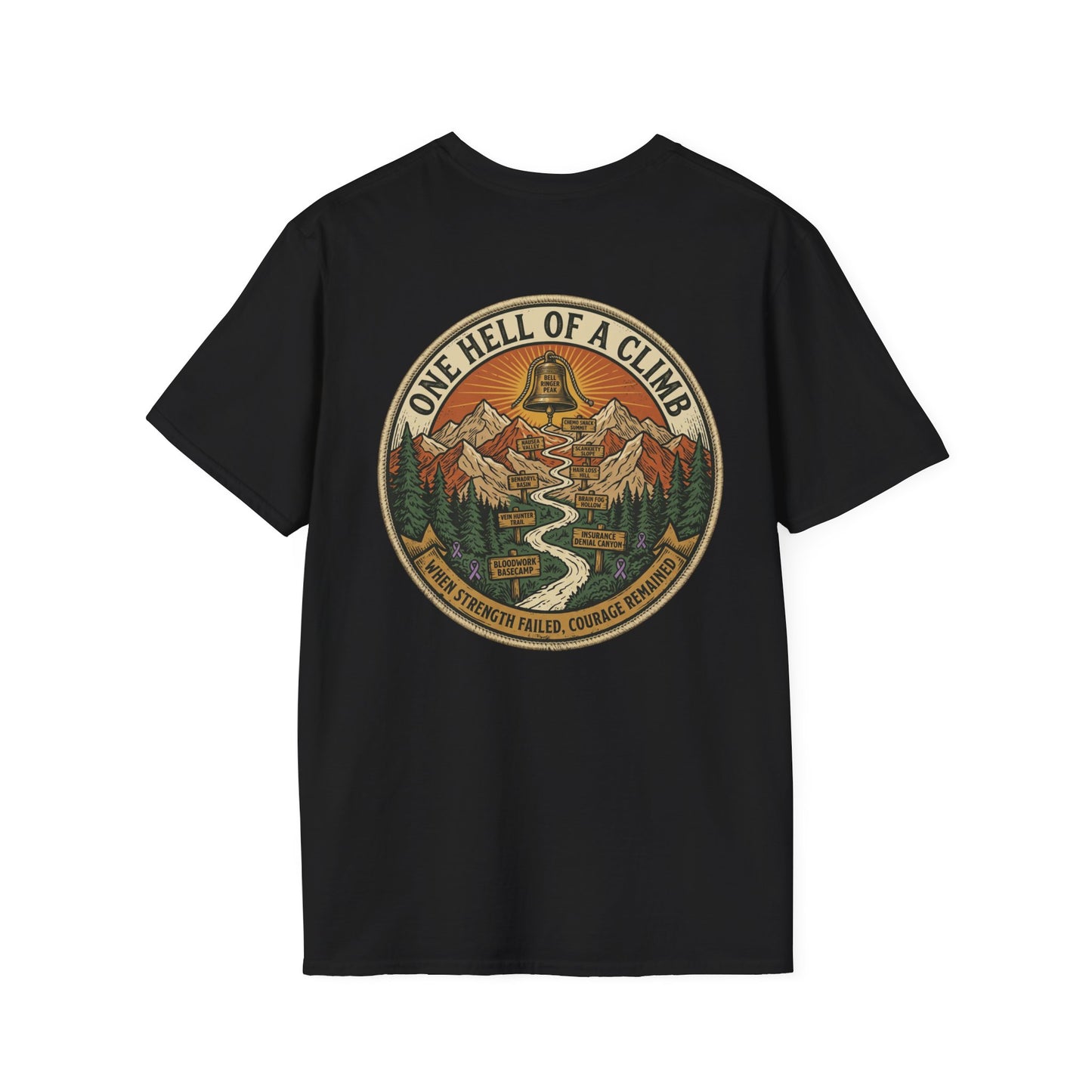 Chemo Bell Ringer Expedition T-Shirt, Front & Back Print