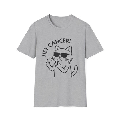 Hey Cancer Funny Cat T-Shirt