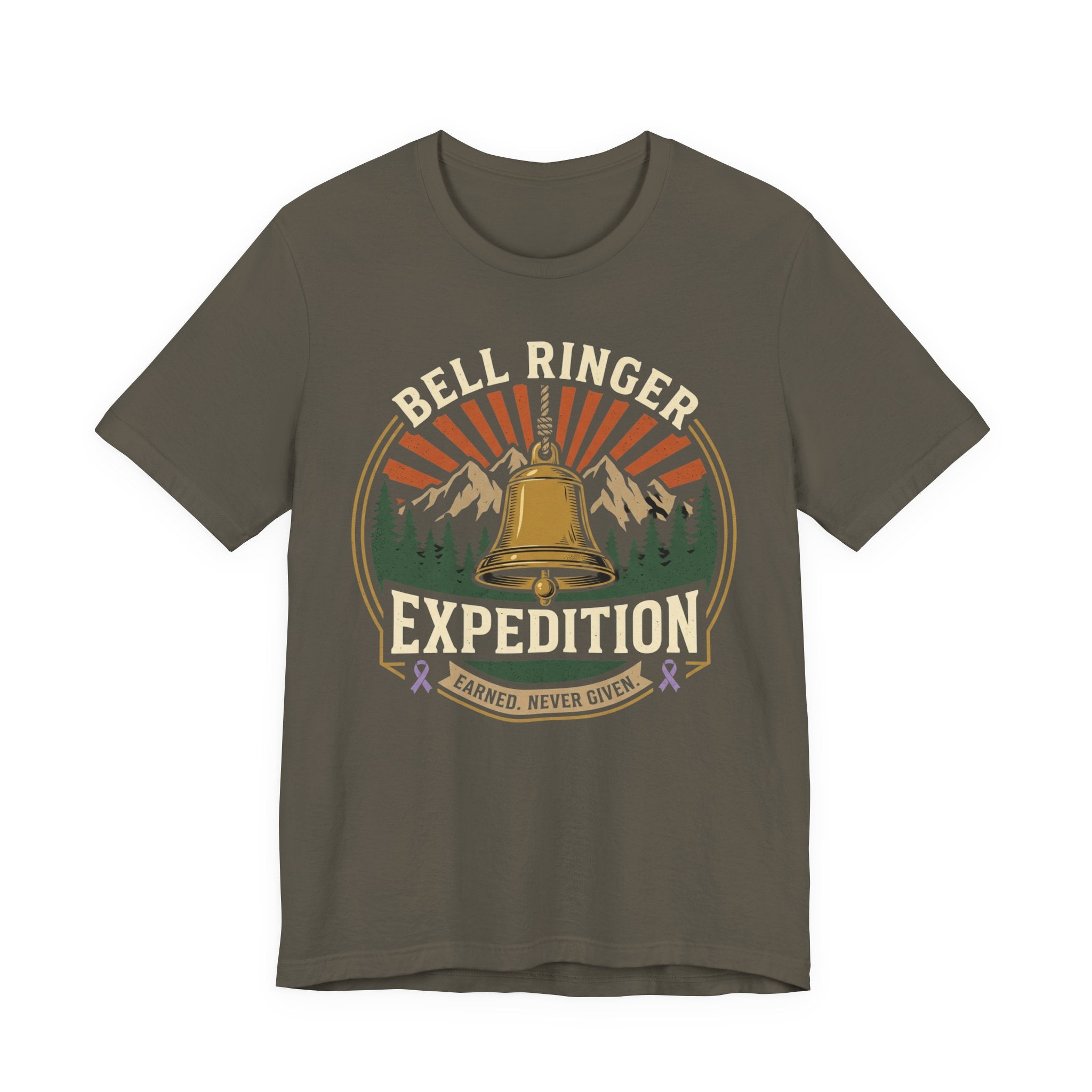 Bell Ringer Expedition Shirt, One Hell of a Climb Cancer Survivor Tee, End of Treatment Gift, Chemo Celebration, Shirt 2 Sided print