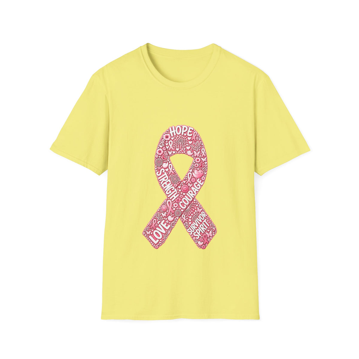 Hope Strength Courage Breast Cancer T-Shirt