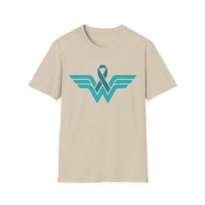 Teal Warrior Superhero T-Shirt | Ovarian Cancer Awareness