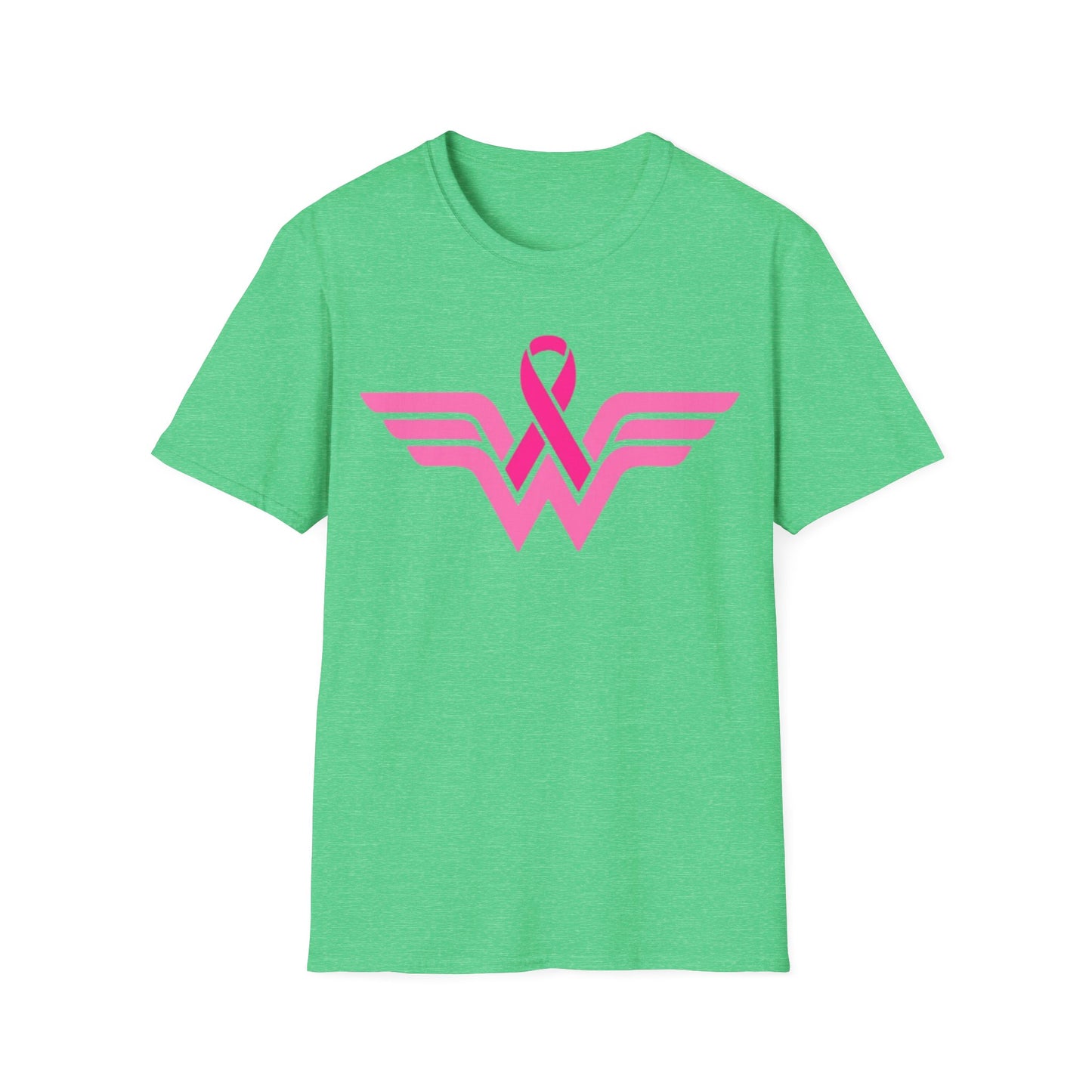 Superhero-Inspired Pink Ribbon Breast  Cancer T-Shirt