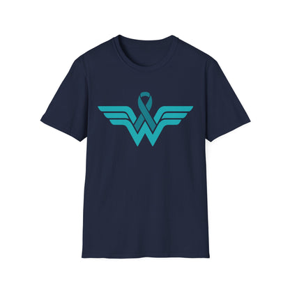 Teal Warrior Superhero T-Shirt | Ovarian Cancer Awareness