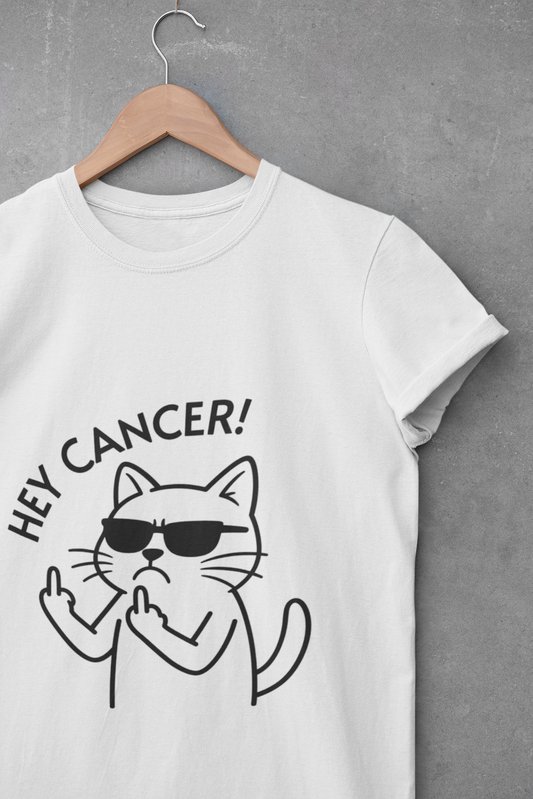 Hey Cancer Funny Cat T-Shirt