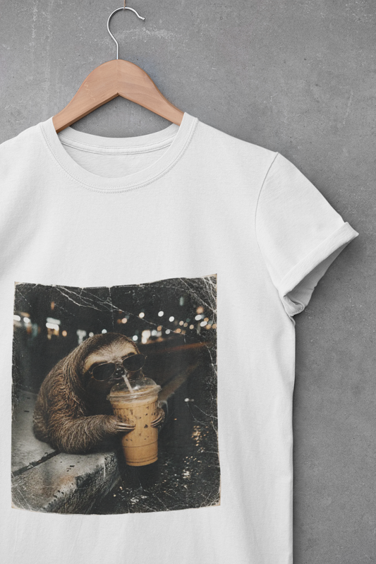 Sloth & Sip Iced Coffee Vintage T-Shirt