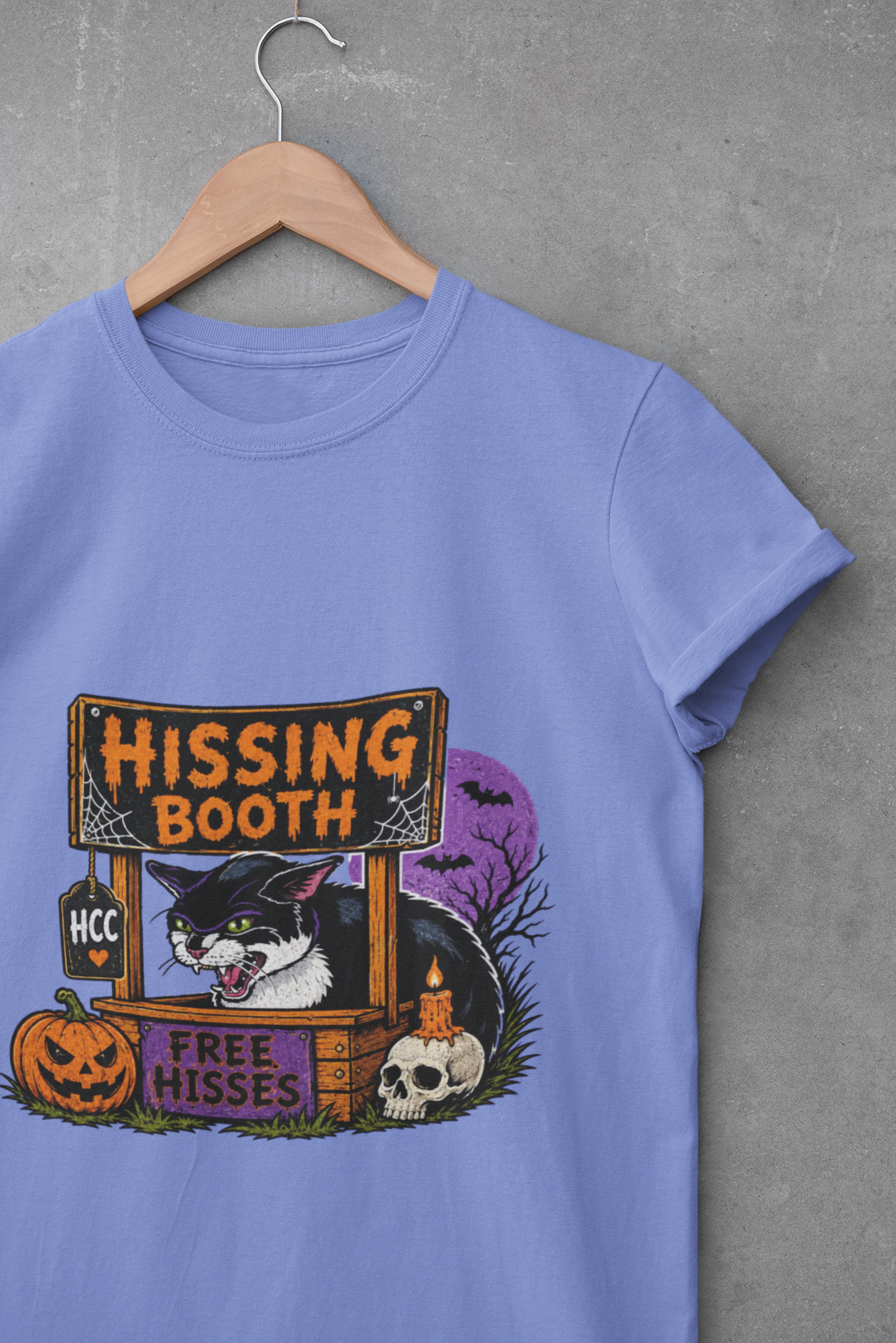 Hissing Booth Halloween Shirt – 90s Vintage Black Cat Graphic Tee,
