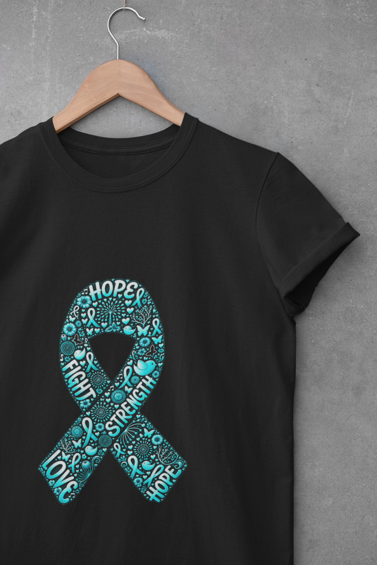 Ovarian Cancer Hope Ribbon Shirt T-shirt