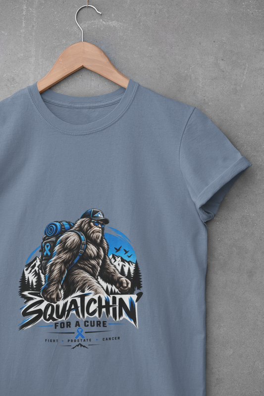Squatchin' For A Cure | Prostate Cancer T-Shirt