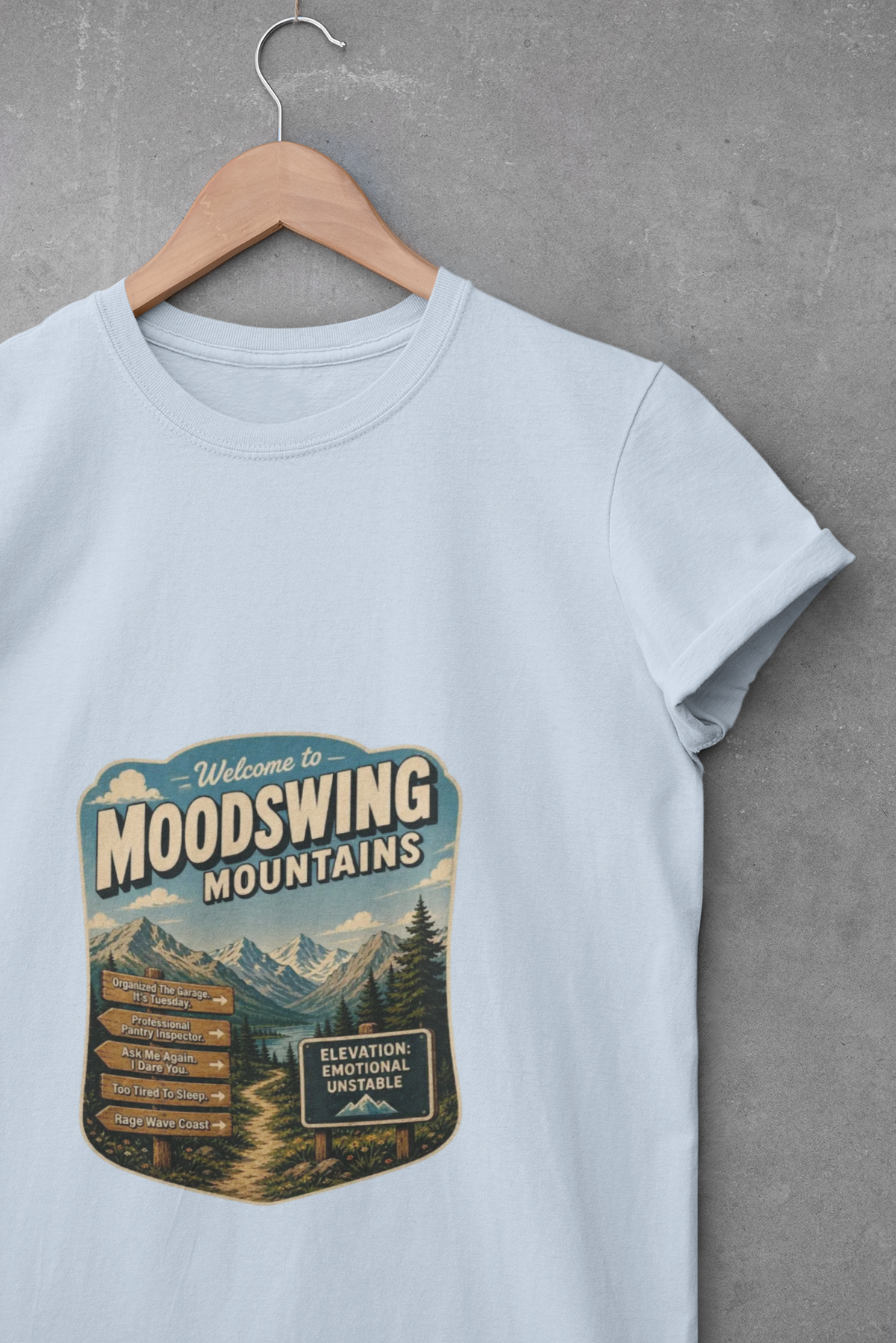 Mood Swing Mountains Post Card T-Shirt