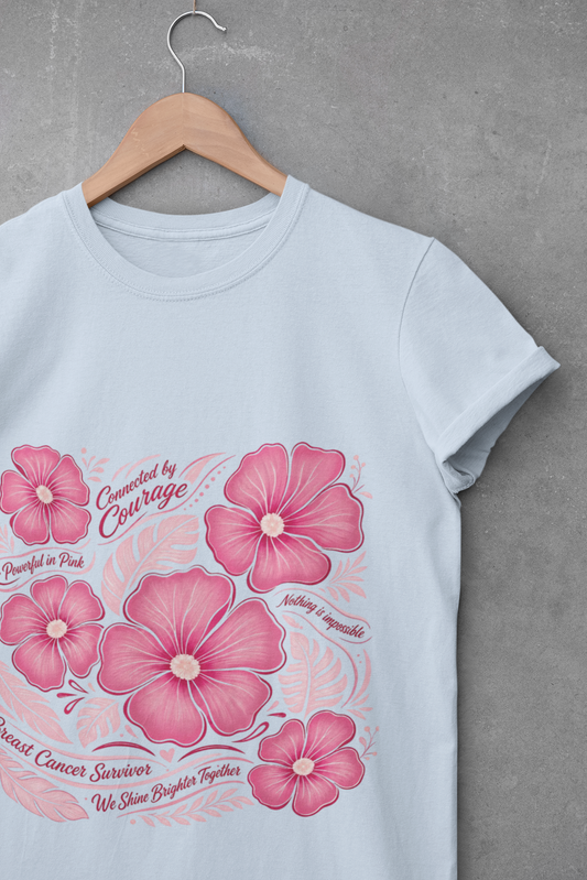Breast Cancer Survivor Shirt 🌸 Pink Floral T-Shirt