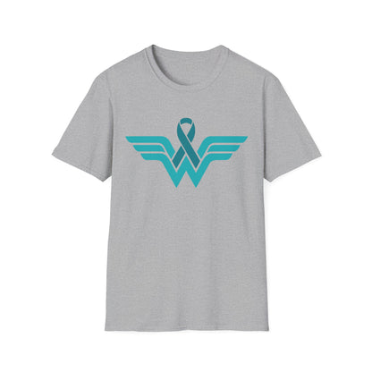 Teal Warrior Superhero T-Shirt | Ovarian Cancer Awareness