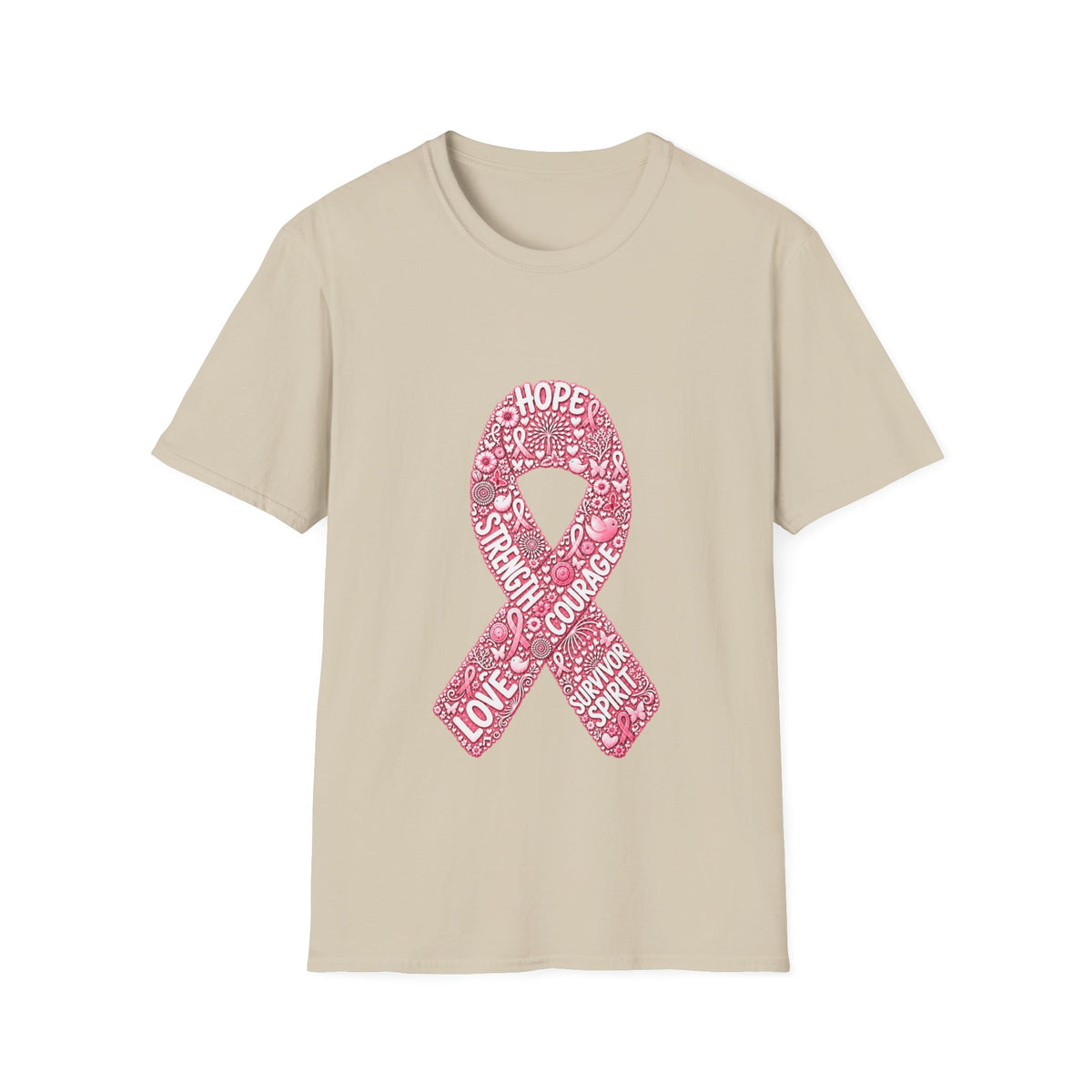 Hope Strength Courage Breast Cancer T-Shirt