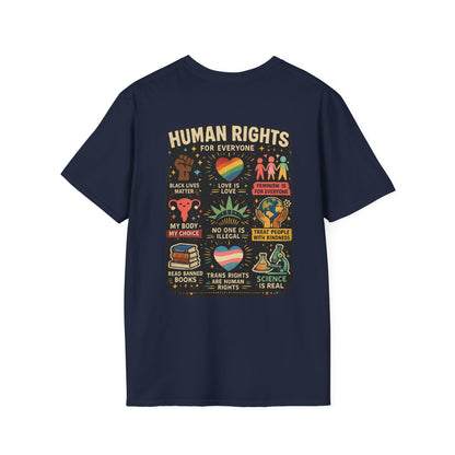 Big Fan of Human Rights T-Shirt | Front and Back Print