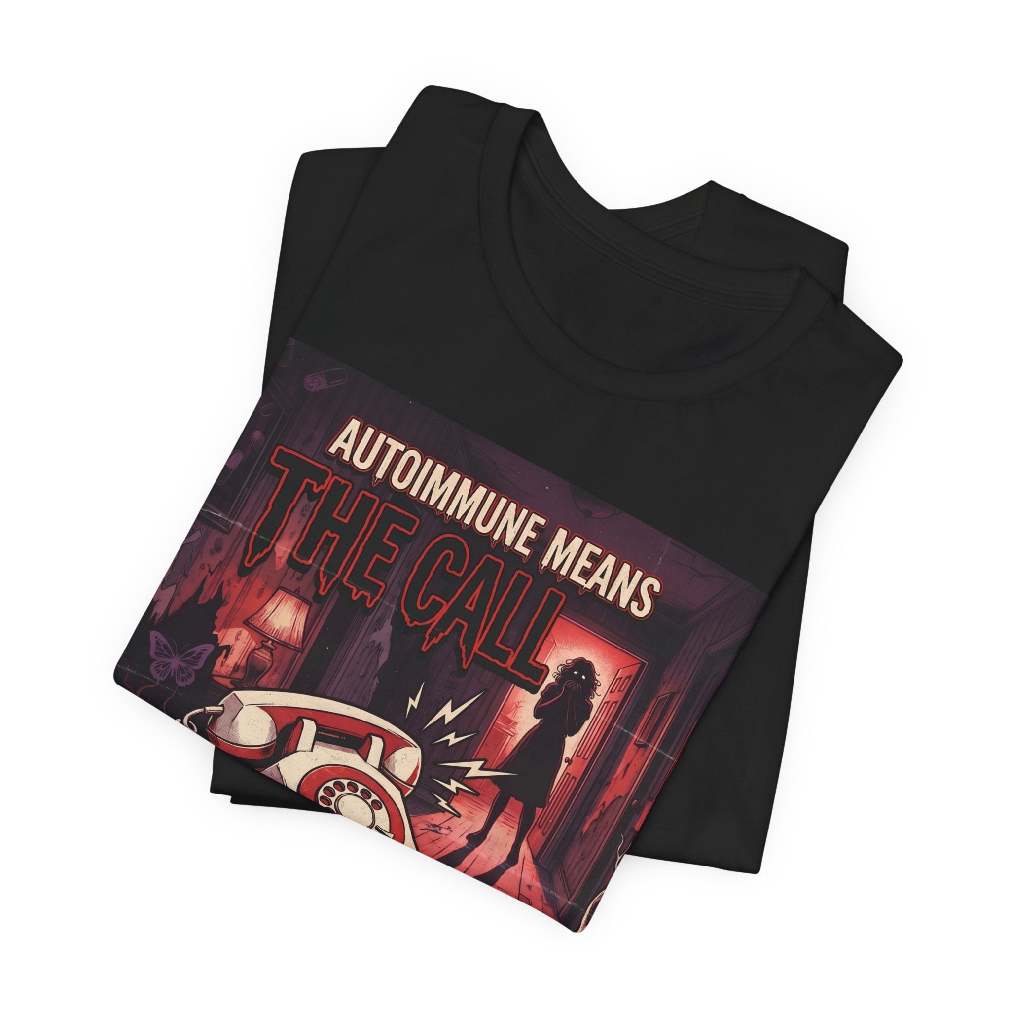 Autoimmune Funny Shirt Gift ,Chronic Illness Horror Tee, The Call Is Coming From Inside The House, Spoonie Gift, Lupus Sjorgrens| Emo Shirt