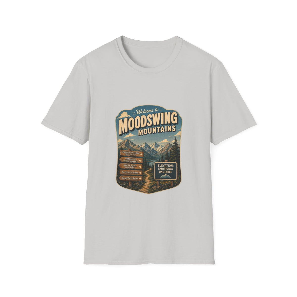 Mood Swing Mountains Post Card T-Shirt