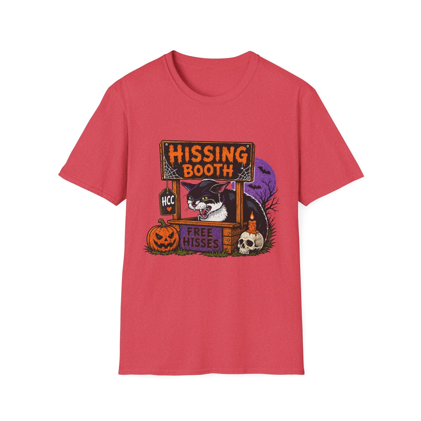 Hissing Booth Halloween Shirt – 90s Vintage Black Cat Graphic Tee,