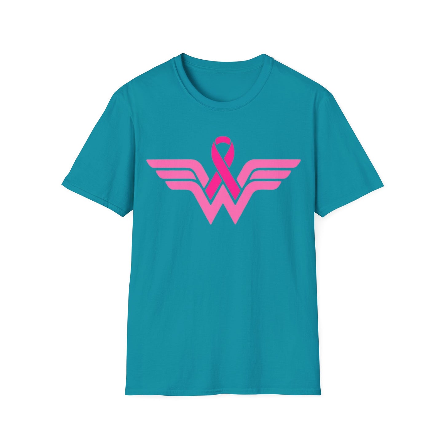Superhero-Inspired Pink Ribbon Breast  Cancer T-Shirt
