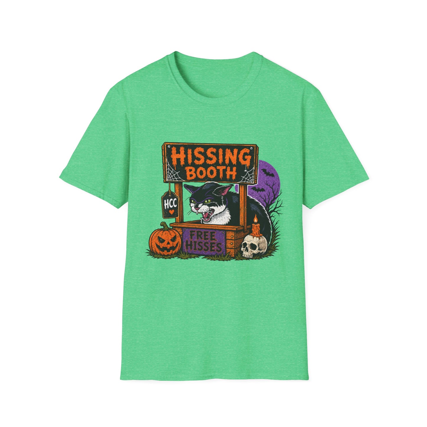 Hissing Booth Halloween Shirt – 90s Vintage Black Cat Graphic Tee,