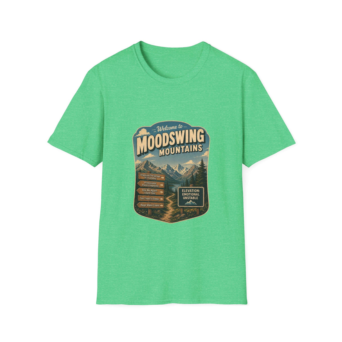 Mood Swing Mountains Post Card T-Shirt