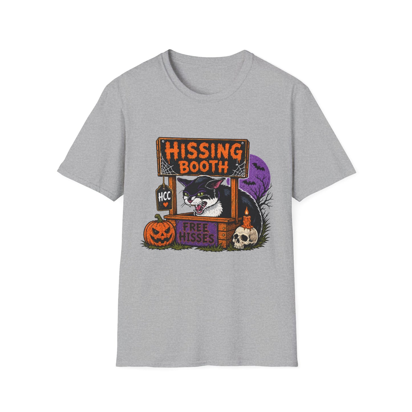 Hissing Booth Halloween Shirt – 90s Vintage Black Cat Graphic Tee,