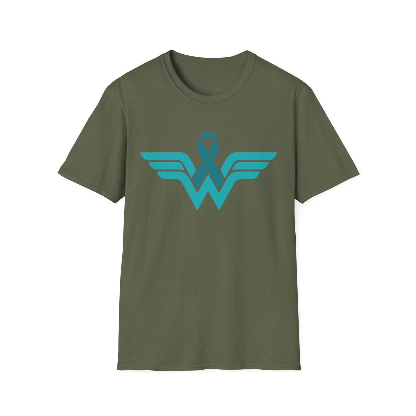 Teal Warrior Superhero T-Shirt | Ovarian Cancer Awareness