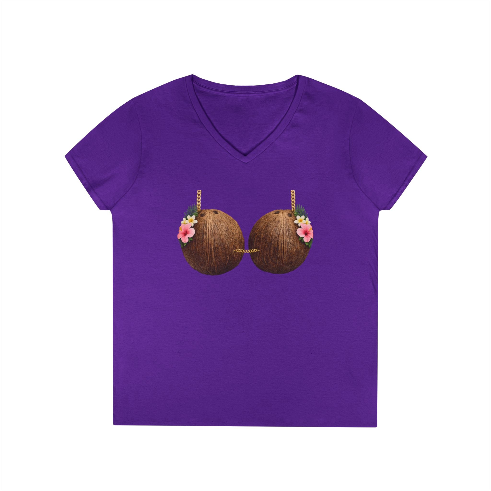 Coconut Bra Luau Shirt, Funny Hawaiian Party Bling T-Shirt, Tropical Office Party Tee, Coconut Bikini Costume, Summer Vacation Humor Gift