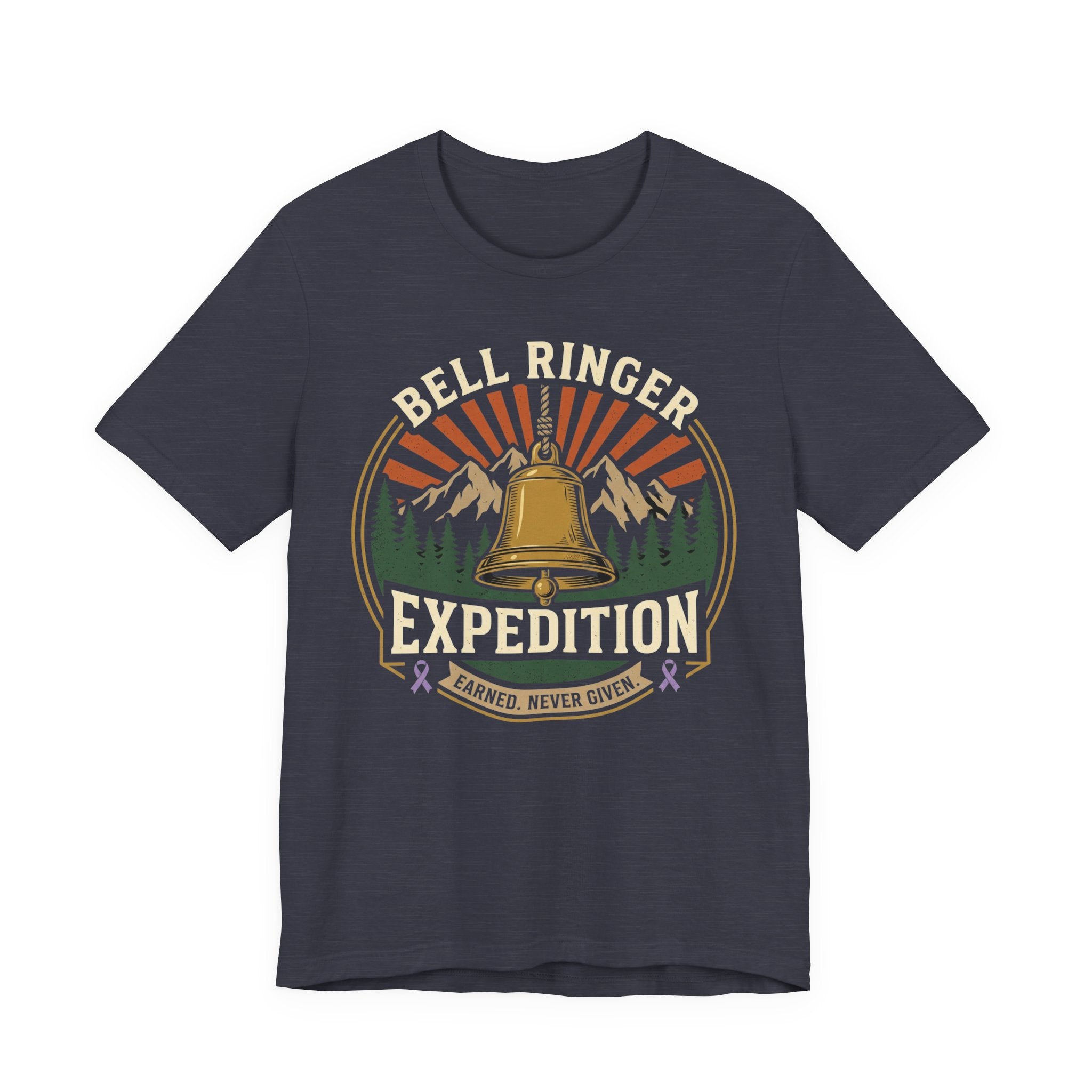 Bell Ringer Expedition Shirt, One Hell of a Climb Cancer Survivor Tee, End of Treatment Gift, Chemo Celebration, Shirt 2 Sided print