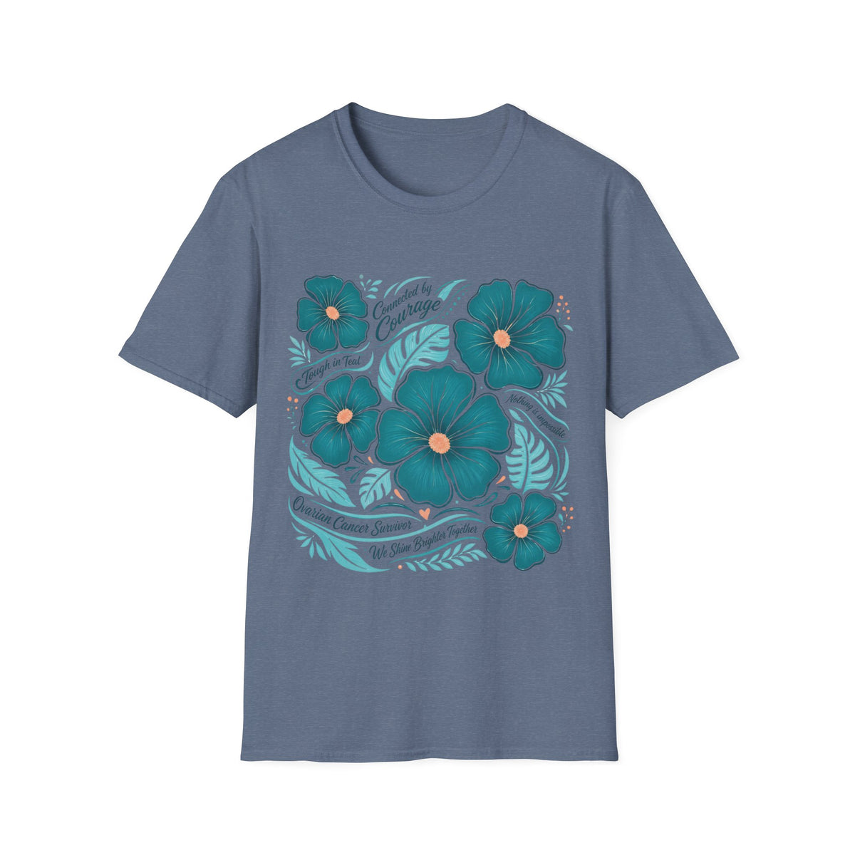 Ovarian Cancer Survivor Floral T-Shirt