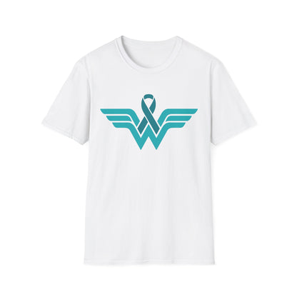 Teal Warrior Superhero T-Shirt | Ovarian Cancer Awareness