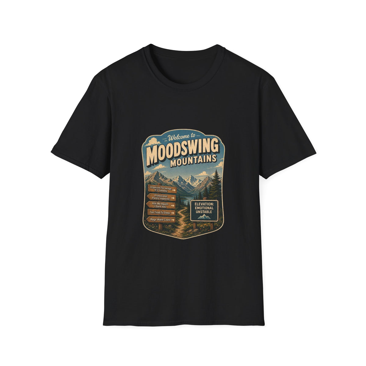 Mood Swing Mountains Post Card T-Shirt